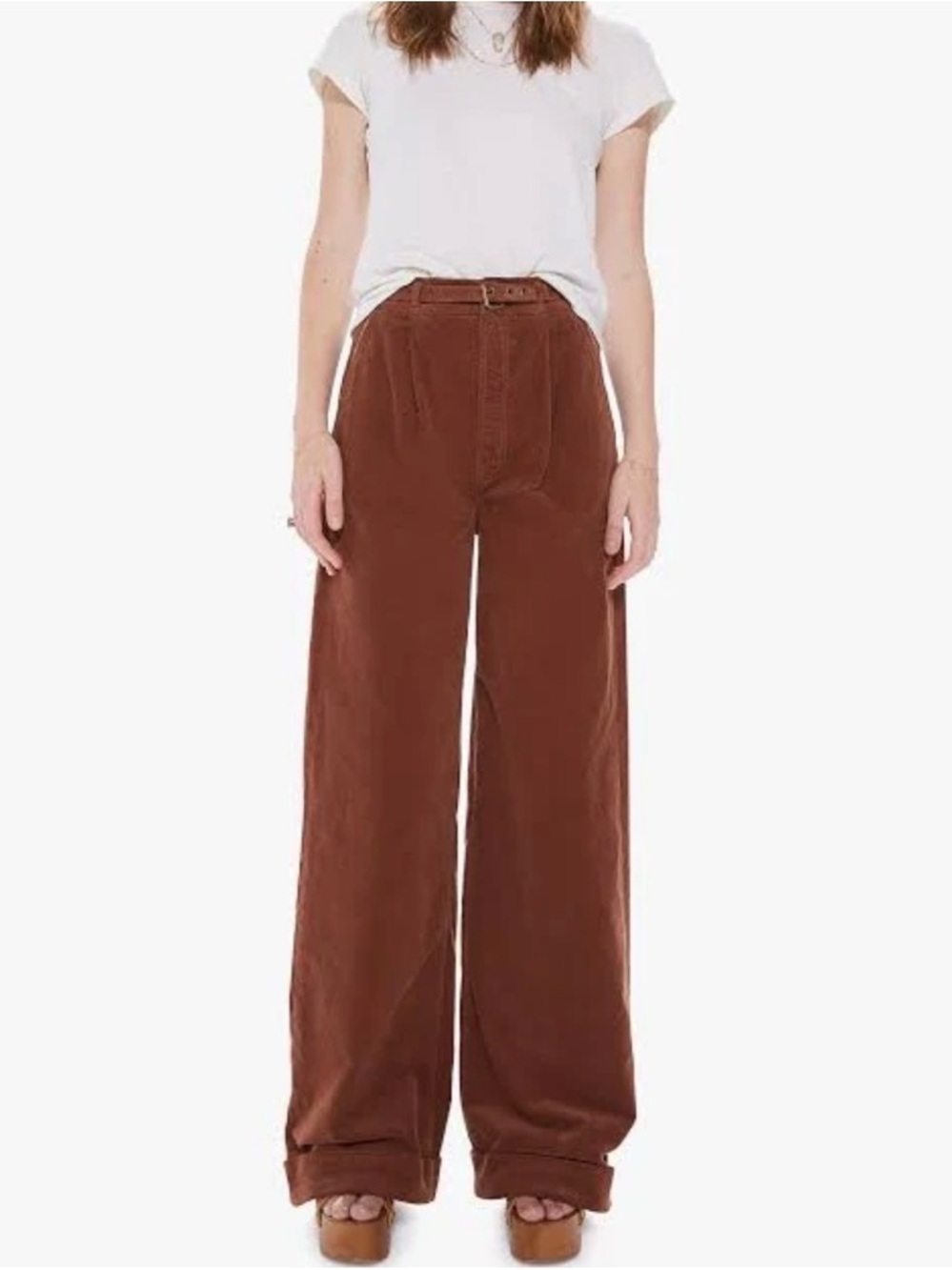 MOTHER High Waisted Wide Leg Cords